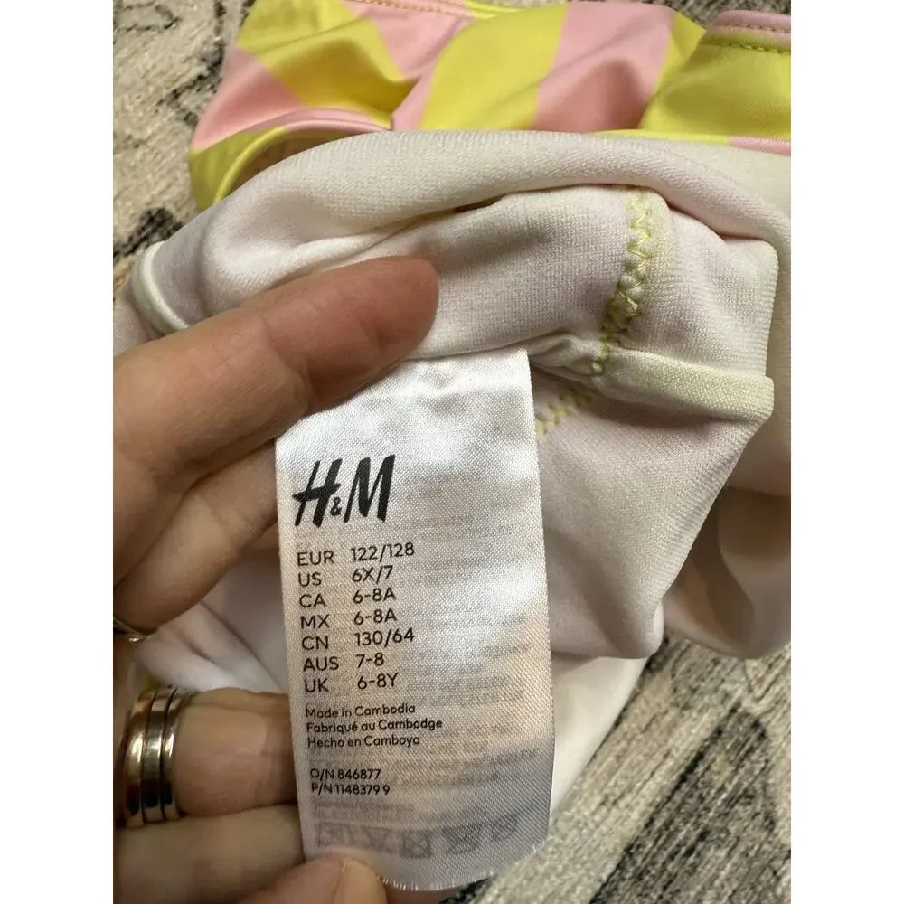 EUC H&M Girl Ice Cream Swimsuit 1pc Summer Beach Sz 6/7
